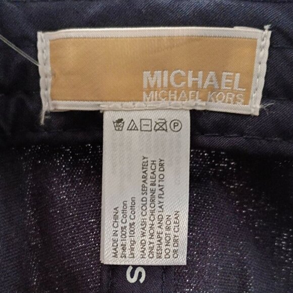 Michael Kors Women's Blue Cotton Adjustable Logo Cap - One Size - Picture 8 of 9